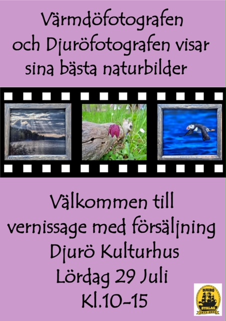 Fotoutställning med Gunnel Bratt och Annika Wideman i Djurö kulturhus